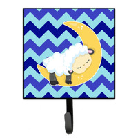 "Caroline's Treasures Sheep on Moon Chevron Wall Hook, Small, Multicolor"