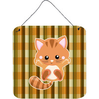 "Caroline's Treasures Hooray Kitten Metal Print, 6"" x 6"", Multicolor"