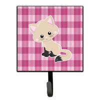 "Caroline's Treasures Kitten Cat on Pink Wall Hook, Small, Multicolor"