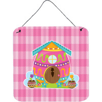 "Caroline's Treasures Easter Rabbit's House Metal Print, 6"" x 6"", Multicolor"