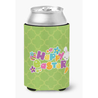 "Caroline's Treasures Happy Easter green Quatrafoil Can or Bottle Hugger, Can Hugger, Multicolor"