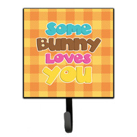 "Caroline's Treasures Easter Some Bunny Loves You Wall Hook, Small, Multicolor"