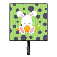 "Caroline's Treasures Easter Polkadot Rabbit Wall Hook, Small, Multicolor"