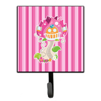 "Caroline's Treasures Fairy House Pink Stripes Wall Hook, Small, Multicolor"