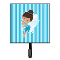 "Caroline's Treasures Fairy Blue Stripes Wall Hook, Small, Multicolor"