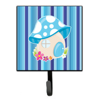 "Caroline's Treasures Fairy House Blue Stripes Wall Hook, Small, Multicolor"