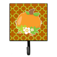 "Caroline's Treasures Fall Pumpkin Orange Quatrfoil Wall Hook, Small, Multicolor"
