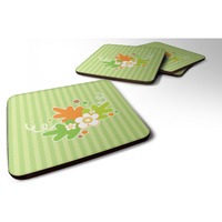 "Caroline's Treasures Fall Leaves Foam Coaster Set of 4, 3.5, Multicolor"