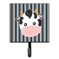 "Caroline's Treasures Cow Face Wall Hook, Small, Multicolor"