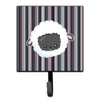 "Caroline's Treasures Black Sheep Lamb Face Wall Hook, Small, Multicolor"
