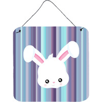 "Caroline's Treasures Rabbit Face Metal Print, 6"" x 6"", Multicolor"