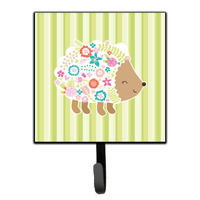 "Caroline's Treasures Flowered Hedgehog Wall Hook, Small, Multicolor"