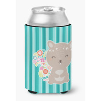 "Caroline's Treasures Flowered Squirrel Can or Bottle Hugger, Can Hugger, Multicolor"