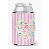 "Caroline's Treasures Flowered Heart Can or Bottle Hugger, Can Hugger, Multicolor"
