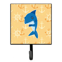"Caroline's Treasures Shark on Beige Nautical Wall Hook, Small, Multicolor"