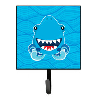 "Caroline's Treasures Shark Open Wide in Waves Wall Hook, Small, Multicolor"