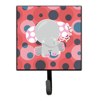 "Caroline's Treasures Elephant Lots of Polkadots Wall Hook, Small, Multicolor"