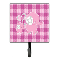 "Caroline's Treasures Elephant and Baby Wall Hook, Small, Multicolor"