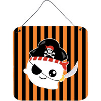 "Caroline's Treasures Halloween Ghost Pirate Metal Print, 6"" x 6"", Multicolor"