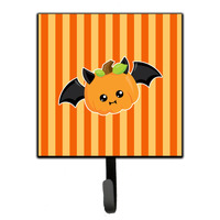 "Caroline's Treasures Halloween Pumpkin Bat Wall Hook, Small, Multicolor"