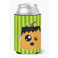 "Caroline's Treasures Halloween Pumpkin Frankenstein Can or Bottle Hugger, Can Hugger, Multicolor"