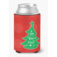 "Caroline's Treasures Christmas Tree Red green Can or Bottle Hugger, Can Hugger, Multicolor"