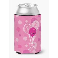 "Caroline's Treasures Breast Cancer Awareness Ribbon Balloons Can or Bottle Hugger, Can Hugger, Multicolor"