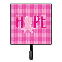"Caroline's Treasures Breast Cancer Awareness Ribbon Hope Wall Hook, Small, Multicolor"