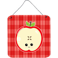 "Caroline's Treasures Apple Face Metal Print, 6"" x 6"", Multicolor"