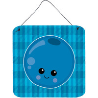 "Caroline's Treasures Blueberry Face Metal Print, 6"" x 6"", Multicolor"