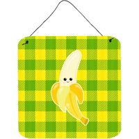 "Caroline's Treasures Banana Face Metal Print, 6"" x 6"", Multicolor"