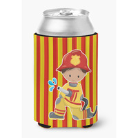 "Caroline's Treasures BB6995CC Fireman Boy Can or Bottle Hugger, Can Hugger, Multicolor"