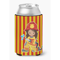 "Caroline's Treasures Fireman girl Can or Bottle Hugger, Can Hugger, Multicolor"
