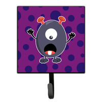 "Caroline's Treasures Little Monster Grape Gordo Wall Hook, Small, Multicolor"