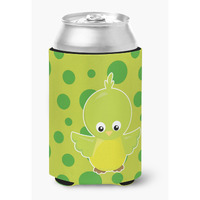 "Caroline's Treasures Bird On green Polkadots Can or Bottle Hugger, Can Hugger, Multicolor"