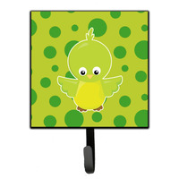 "Caroline's Treasures Bird on Green Polkadots Wall Hook, Small, Multicolor"
