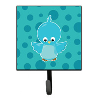 "Caroline's Treasures Bird on Blue Polkadots Wall Hook, Small, Multicolor"