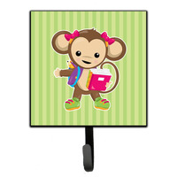 "Caroline's Treasures Monkey Going to School Wall Hook, Small, Multicolor"