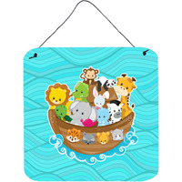 "Caroline's Treasures Noah's Ark Metal Print, 6"" x 6"", Multicolor"