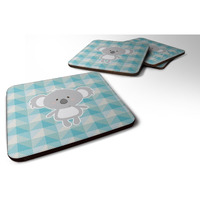 "Caroline's Treasures Koala Bear Foam Coaster Set of 4, 3.5, Multicolor"