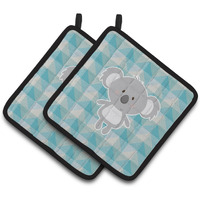 "Caroline's Treasures BB7034PTHD Koala Bear Pair of Pot Holders, 7.5 x 7.5"", Multicolor"
