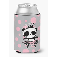"Caroline's Treasures Panda Bear Ballerina Can or Bottle Hugger, Can Hugger, Multicolor"