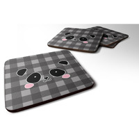 "Caroline's Treasures Panda Bear Face Foam Coaster Set of 4, 3.5, Multicolor"