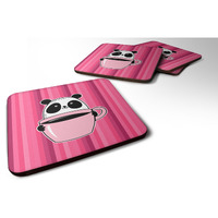 "Caroline's Treasures Panda Bear Coffee Foam Coaster Set of 4, 3.5, Multicolor"