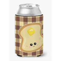"Caroline's Treasures Buttered Toast Face Can or Bottle Hugger, Can Hugger, Multicolor"