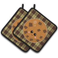 "Caroline's Treasures BB7046PTHD Cookie Face Pair of Pot Holders, 7.5 x 7.5"", Multicolor"