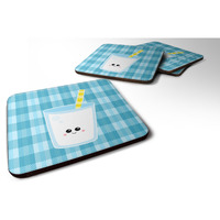 "Caroline's Treasures Milk Face Foam Coaster Set of 4, 3.5, Multicolor"