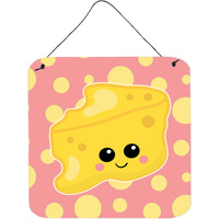 "Caroline's Treasures Cheese Head Face Metal Print, 6"" x 6"", Multicolor"