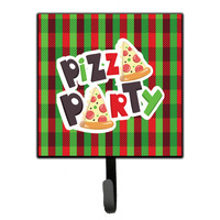"Caroline's Treasures Pizza Party Wall Hook, Small, Multicolor"