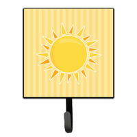 "Caroline's Treasures Sunshine Sun on Stripes Wall Hook, Small, Multicolor"